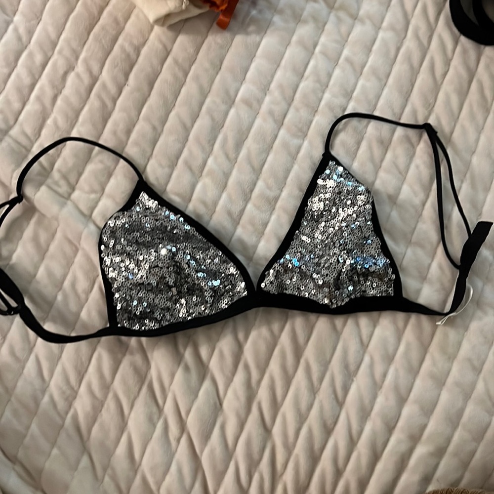 Anine Bing Sequin Bralette XS